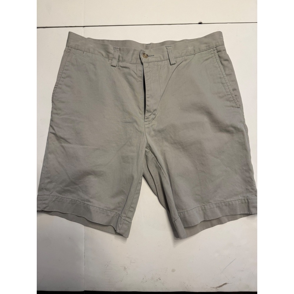 Polo Ralph Lauren Classic Fit 9" Chino Shorts Mens 32 Grey Tan Khaki Cotton Twil